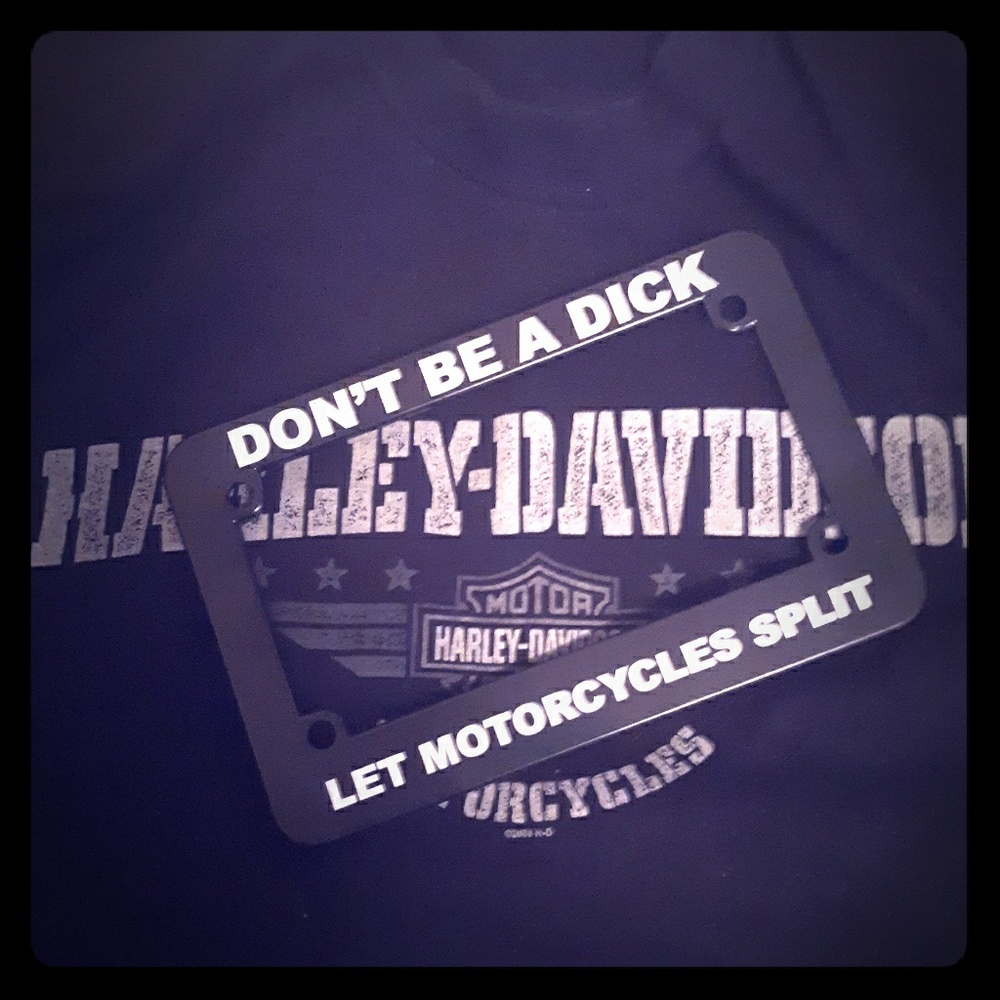 Motorcycle license plate frame